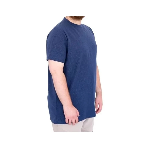 B�y�k Beden Tshirt B�s Yaka Dore 25034 indigo
