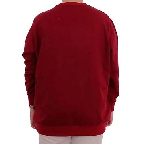 B�y�k Beden Erkek Sweat B�s Yaka U24174  Bordo