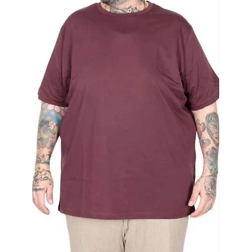 B�y�k Beden Erkek Tshirt Bisiklet Yaka Basic 20031 M�rd�m