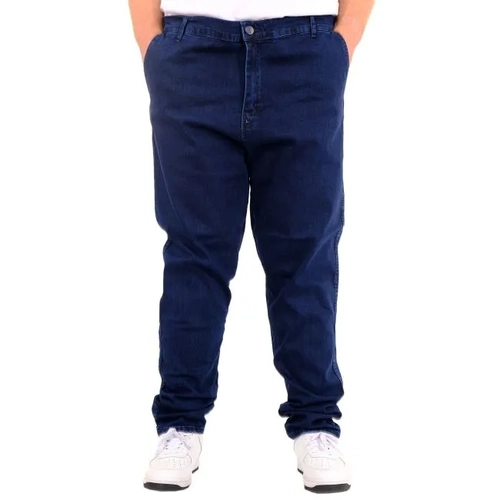 B�y�k Beden Erkek Kot Pantolon Yan Cep CHINO 18880 Mavi