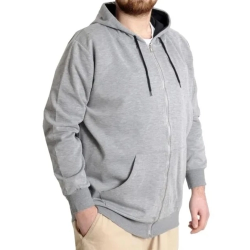 Erkek H�rka Kapson Fermuarl� Steel Interlock 21600 Gri Melanj