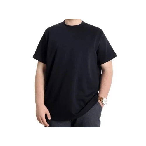 B�y�k Beden Erkek T-shirt Bisiklet Yaka INTERLOK 23162 Lacivert