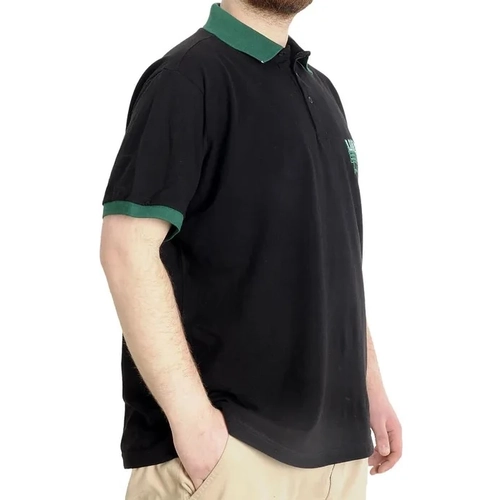 B�y�k Beden Erkek Polo T-shirt LONDON 23350 Siyah