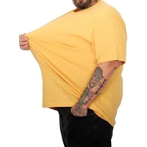 B�y�k Beden Unisex Bisiklet Basic Tshirt 20031 Hardal