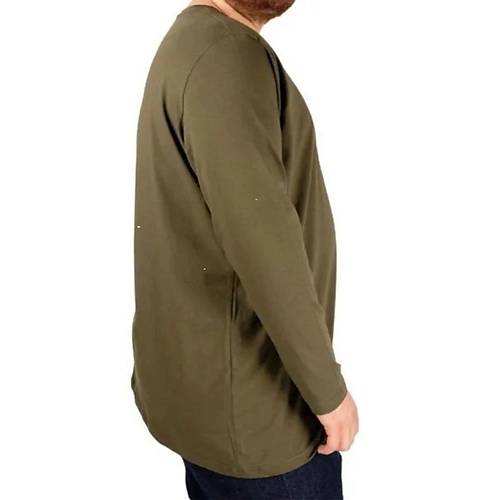 B�y�k Beden Erkek Tshirt Likral� Bisiklet Yaka 20102 Haki