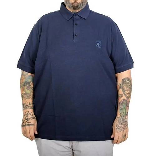 Battal Beden Erkek Tshirt Polo Yaka Nak��l� Klasik Pike 20553 �ndigo