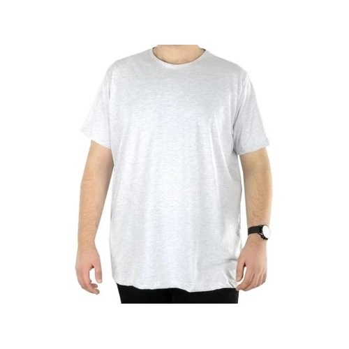 B�y�k Beden Erkek T-Shirt Basic 20031 Gri Melanj