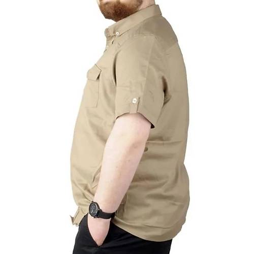 B�y�k Beden G�mlek KKol �ift Cep Kapakl� 20361 Bej