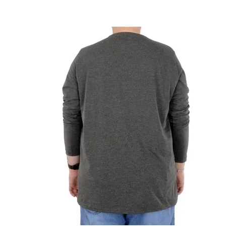 B�y�k Beden Erkek Tshirt Likral� Bisiklet Yaka 20102 Antramelanj