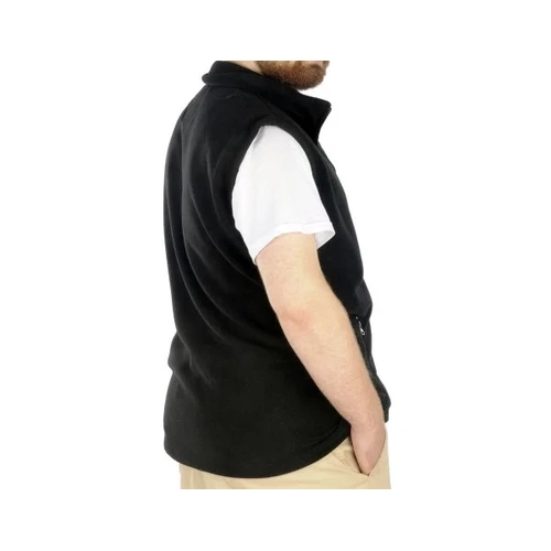 Erkek Polar Yelek Dik Yaka Fermuarl� 22549 Siyah