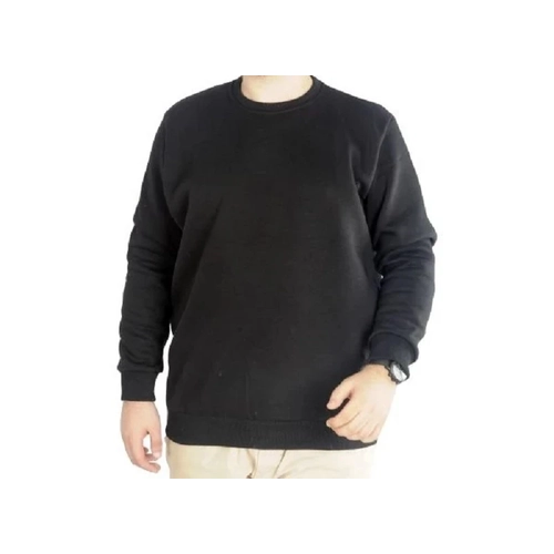 Erkek Sweatshirt Bisiklet Yaka Basic 20131 Siyah