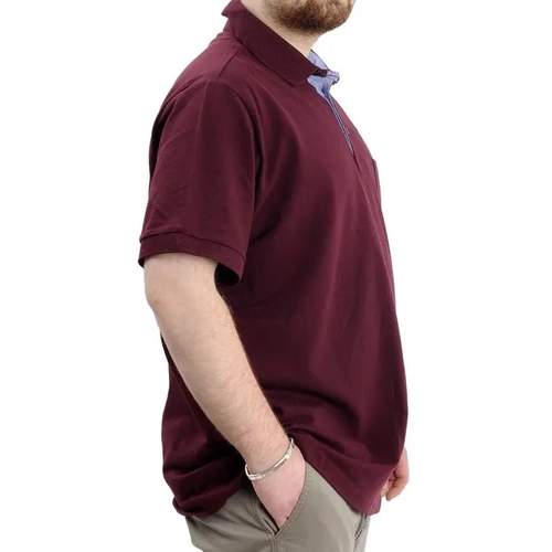 Battal Beden Erkek Tshirt Polo Yaka Cepli Klasik Pike 20552 M�rd�m