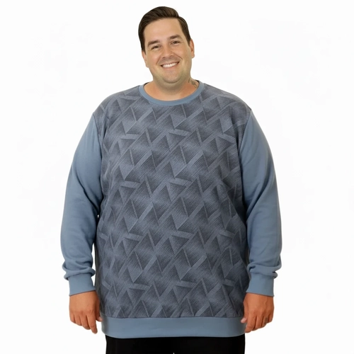 Erkek Bisiklet Sweatshirt Selanik 25819 Mavi