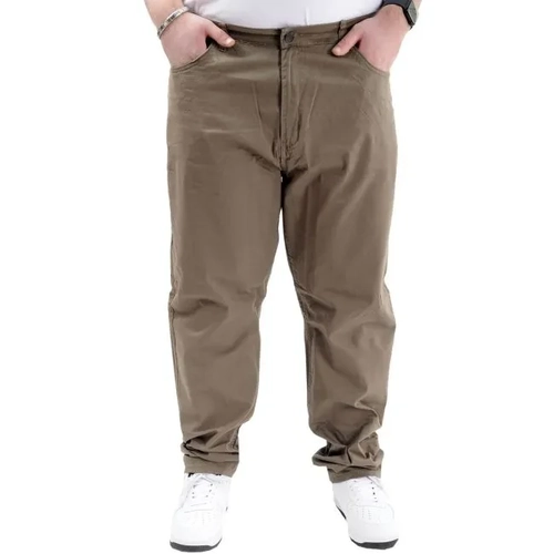 B�y�k Beden Pantolon Keten 5Cep Milano Classic 20902 Toprak