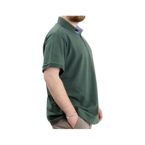 Battal Beden Erkek Tshirt Polo Yaka Nak��l� Klasik Pike 20553 Nefti
