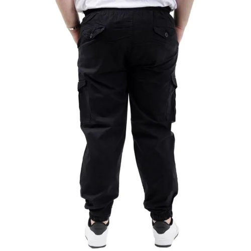 B�y�k Beden Erkek Keten Kargo Jogger Valencia 21911 Siyah