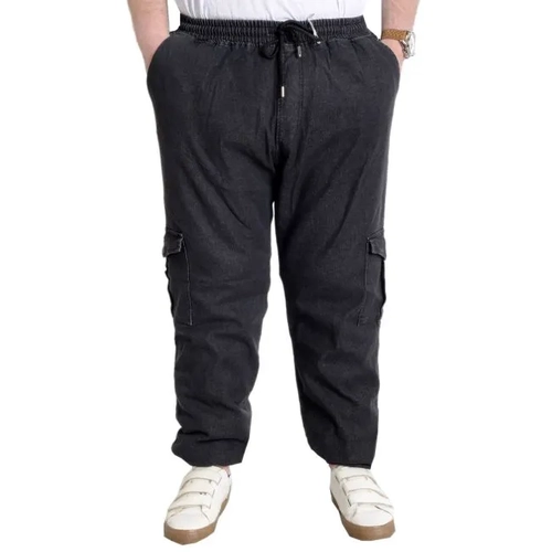 B�y�k Beden Erkek Kot Pantolon CHIEF BLUE Lastikli 23919 Siyah