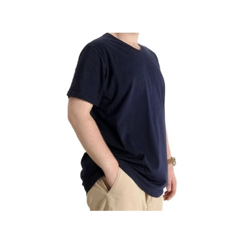 B�y�k Beden Erkek Tshirt V Yaka 20032 Lacivert