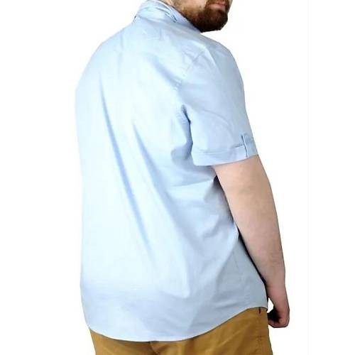 B�y�k Beden G�mlek KKol �ift Cep Kapakl� 20361 Mavi