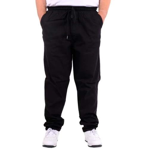 B�y�k Beden Erkek Gabardin D�z Pa�a Jogger EVEREST 21929 Siyah
