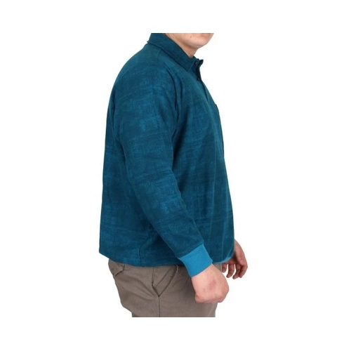 B�y�k Beden Erkek Sweat Desenli 24440 Turkuaz