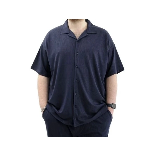 B�y�k Beden Erkek G�mlek Apas Yaka JAKAR U24380 Lacivert