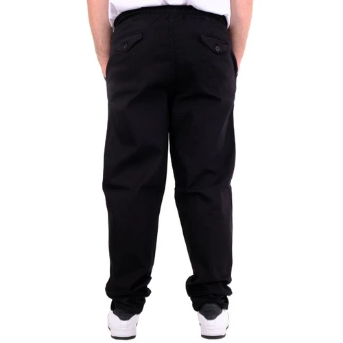 B�y�k Beden Erkek Gabardin D�z Pa�a Jogger EVEREST 21929 Siyah