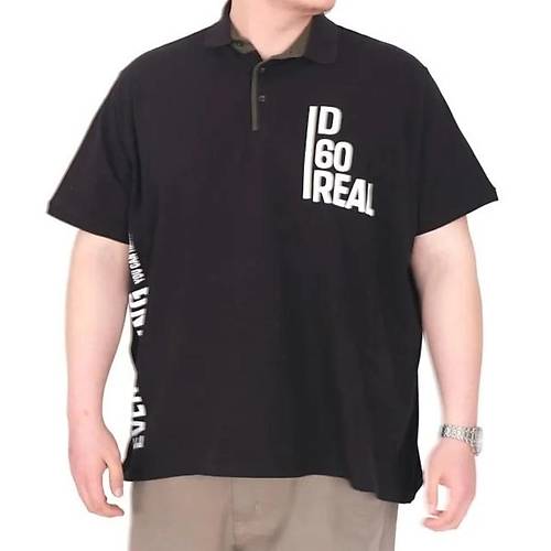 B�y�k Beden Erkek T-Shirt Polo Yaka REAL 25309 Siyah