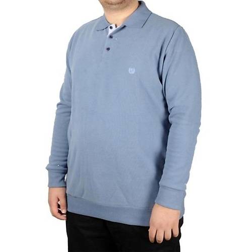 Erkek Sweatshirt Polo Vnz Selanik 20440 Mavi