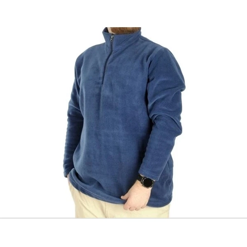 Erkek Sweat Polo Yaka Yar�m Fermuarl� Polar 22548 �ndigo