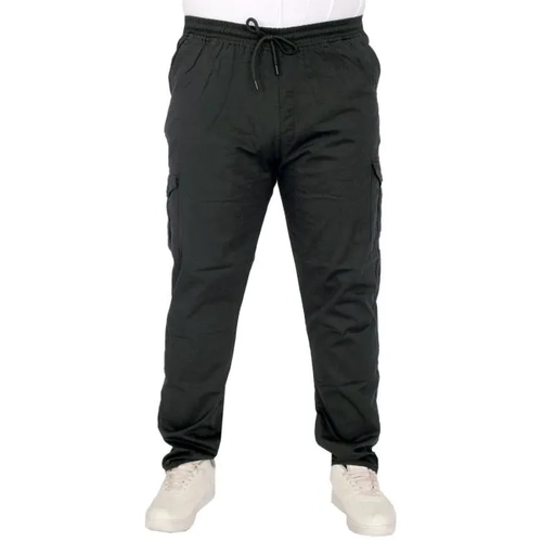 B�y�k Beden Pantolon Keten Kargo Jogger Milano 21912 Siyah