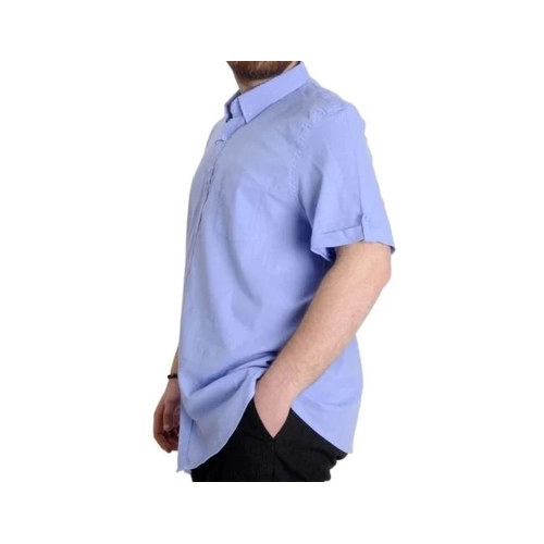 B�y�k Beden Keten Likral� G�mlek Cepli 20389 Koyu Mavi