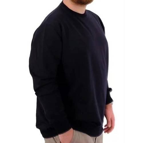 B�y�k Beden Erkek Sweat B�s Yaka U24174 Lacivert