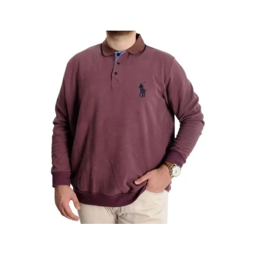 B�y�k Beden Erkek Sweat Polo Selanik Horse 23442 G�l Kurusu