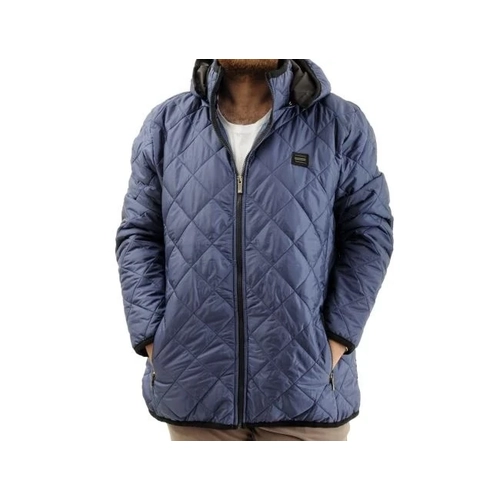 Erkek B�y�k Beden Kapitone Kal�n Mont Cepli Kap��onlu U24604 �ndigo