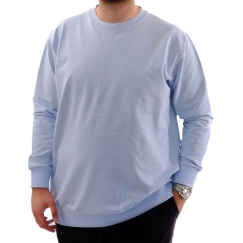  B�y�k Beden Erkek Sweat B�s Yaka U24174 Buz Mavi
