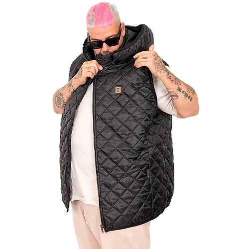 B�y�k Beden Yelek Kapitone Kapsonlu 25711