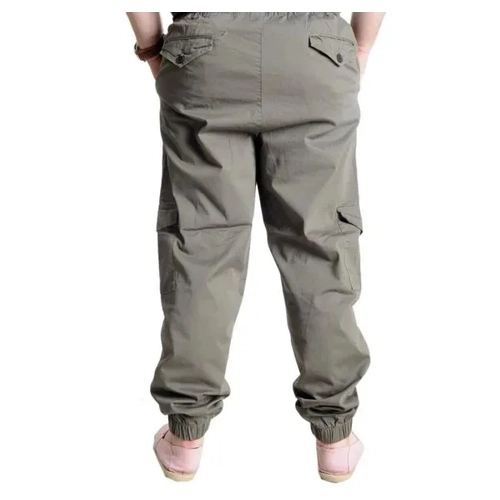 B�y�k Beden Erkek Keten Kargo Jogger Valencia 21911 Haki