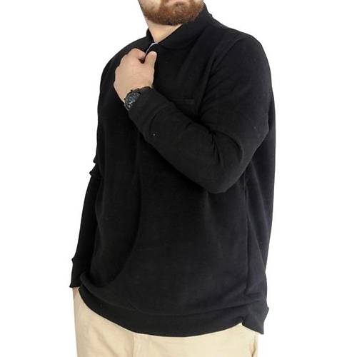 Erkek Sweat Polo Cepli Selanik Basic 20441 Siyah