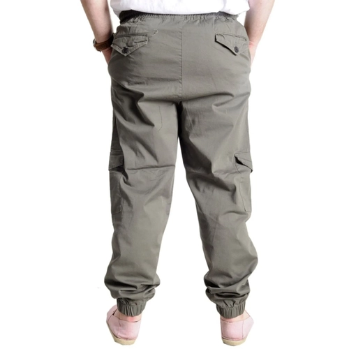 B�y�k Beden Erkek Keten Kargo Jogger Valencia 21911 Haki