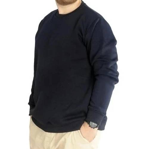 Erkek Sweatshirt Bisiklet Yaka Basic 20131 Lacivert