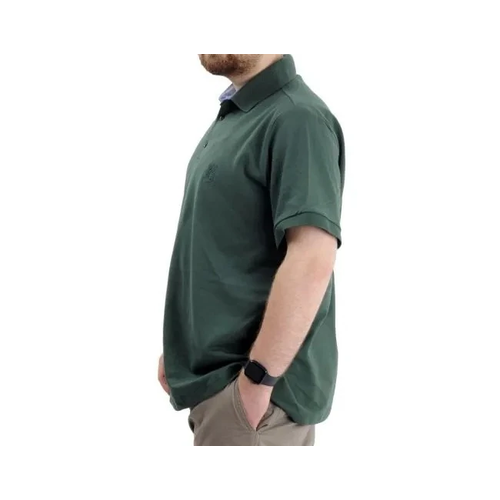 Battal Beden Erkek Tshirt Polo Yaka Nak��l� Klasik Pike 20553 Nefti
