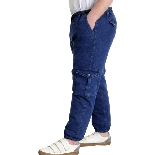 B�y�k Beden Erkek Kot Pantolon Ch�ef Blue Lastikli 23919 Mavi