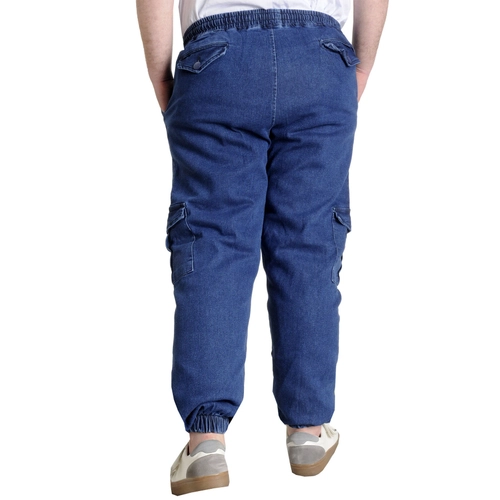 B�y�k Beden Erkek Kot Pantolon Ch�ef Blue Lastikli 23919 Mavi