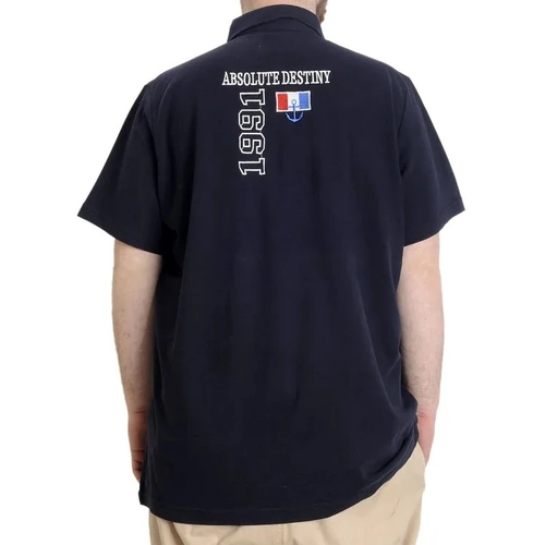 B�y�k Beden Erkek T-shirt Polo ABSOLUTE DESTINY 23335 Lacivert
