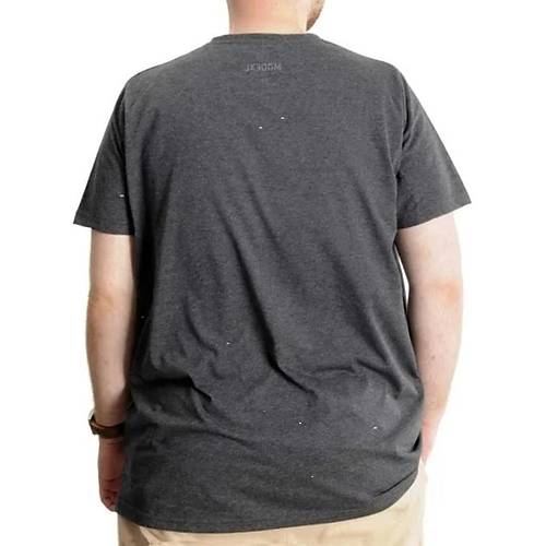 B�y�k Beden Erkek T-shirt Basic 20031 Antramelanj