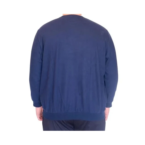 B�y�k Beden Erkek Bisiklet Yaka Sweatshirt Selanik U24441 �ndigo
