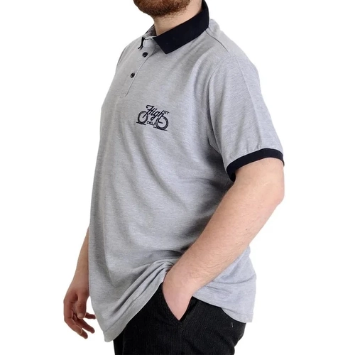 B�y�k Beden Erkek Polo T-shirt HIGH 23346 Grimelanj