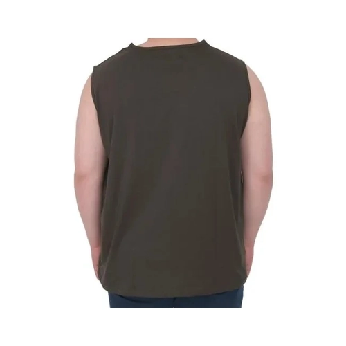 Battal Beden Erkek Kolsuz Tshirt  Nak��l� 25101 Haki