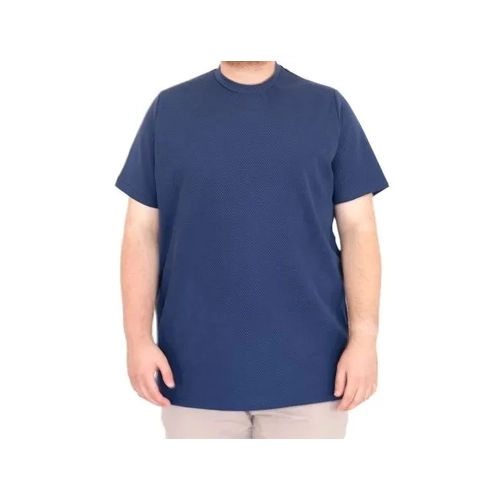 B�y�k Beden Tshirt B�s Yaka Dore 25034 indigo